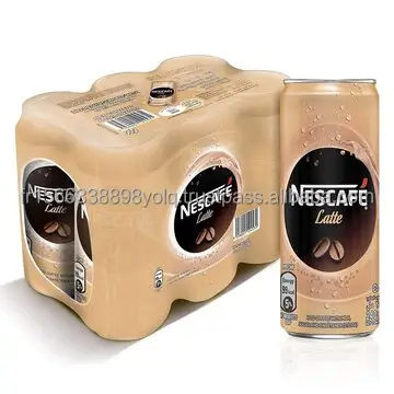 Nescafé Prêt à Boire Lait Aromatisé au Café, Latte Glacé (Boîte) 180 ml