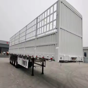 ZHONGSHENGTIANQI Valla de remolque de ganado 4 ejes Material de acero Semirremolque de carga 150KG Carga útil 1530x670x930mm - Product Image 4