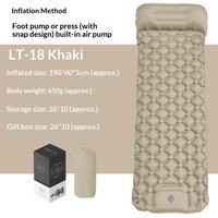 Matelas pneumatique de camping avec pompe à pied intégrée - Tapis de couchage en nylon 40D TPU pour la randonnée