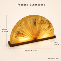 Abat-jour en papier pliable personnalisé en forme d'éventail, recyclable, pour décoration de table intérieure, cadeau d'entreprise, promotion commerciale