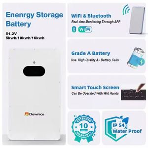 แบตเตอรี่กักเก็บพลังงานแสงอาทิตย์ Dawnice 48V 5Kwh 10Kwh 15kwh 16kwh 100ah 200Ah แบบติดผนัง - Product Image 6