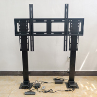 Mécanisme de levage de téléviseur motorisé lisse 28 mm/s, double colonne, hauteur 985-2485 mm, support TV robuste 1000N pour téléviseurs intelligents de 65 à 100 pouces