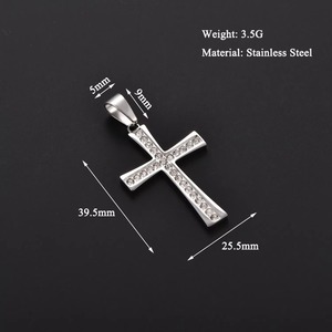 Joyería Religiosa con Colgante <span class=keywords><strong>de</strong></span> Cruz <span class=keywords><strong>de</strong></span> Jesús en Acero Inoxidable para Hombres y Mujeres Católicos - Product Image 4
