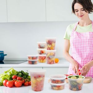 Disposable Soup Containers & <b>Lids</b> 48-Piece Set 8oz/16oz/32oz Leakproof BPA Free <b>Microwave</b> Freezer Dishwasher Safe - Product Image 3