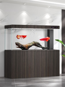 Factory Wholesale Luxury Modern Smart Rectangle Living Room Large Home <strong>Fish</strong> <strong>Tank</strong> Ultra White Clear Glass Aluminum Alloy - Product Image 5