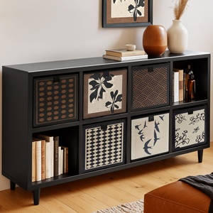 Organizer da Scrivania in Stile Cinese Moderno, Scatola Pieghevole in Tessuto con Cassetto, Salvaspazio e Impilabile per la Casa - Product Image 3