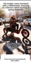 Tricycle électrique Bafang avec deux batteries au lithium de 40 Ah, cadre en acier, type carrosserie ouverte, capteur de couple, modèle Step-Thru