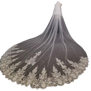 <span class=keywords><strong>2026</strong></span> नई हाथीदांत फीता चर्च चर्च की डबल परत तीन आयामी दुल्हन शादी पार्टी घूंघट - Product Image 2