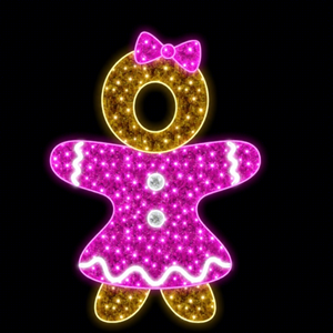 <b>Gingerbread</b> Man Sculpture Light for Seasonal Landscapes Resorts Gardens Commercial Spaces and Holiday Projects - Product Image 1