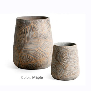 Vaso da Giardino Grande <span class=keywords><strong>in</strong></span> <span class=keywords><strong>Cemento</strong></span> di Forma Rotonda all'Ingrosso per Interni ed Esterni Vaso Alto per Fiori e Piante da Decorazione - Product Image 2