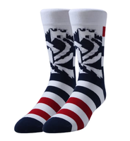 Chaussettes d'été pour animaux de compagnie en tricot à sublimation numérique 3D à impression amusante personnalisée Chaussettes d'équipage antidérapantes Chaussettes cadeaux pour hommes et femmes