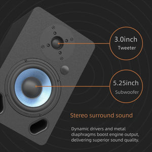 Par <span class=keywords><strong>de</strong></span> Altavoces <span class=keywords><strong>de</strong></span> Estantería Activos <span class=keywords><strong>de</strong></span> Madera <span class=keywords><strong>de</strong></span> 5.25'' con Bajos 2.0, Cableados e Inalámbricos, HDMI, Subwoofer <span class=keywords><strong>de</strong></span> 100W, para Cine en Casa, Computadora, <span class=keywords><strong>Estudio</strong></span>, Monitor - Product Image 3