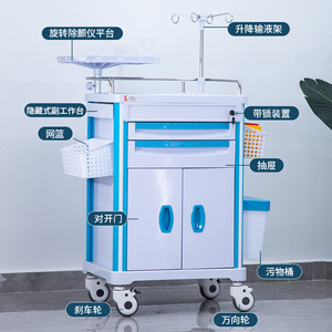 Kang Key Medical Abs Treatment Trolley 5 Layers Single Double Door With <b>Drawer</b> And Cabinet For Hospital Use - Product Image 1