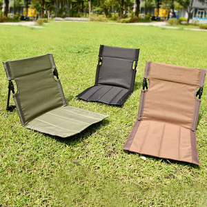 Kursi Lipat Portabel Ringan untuk Camping Outdoor, Bahan Oxford Bernapas, Bantalan Duduk Santai, Sandaran Lipat yang Dapat Diperpanjang, Kokoh untuk Rumput - Product Image 2