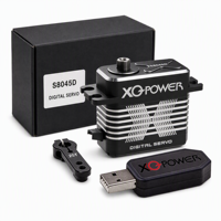 Servomoteur robotique numérique étanche XQ-POWER 45KG 2026 avec boîtier en aluminium et moteurs à engrenages sans noyau, pour voiture RC, avec engrenages en acier inoxydable