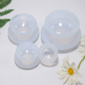 Silicone Cupping <b>Set</b> 4 Pieces Transparent Negative Pressure <b>Massage</b> Scraping Apparatus Manual Health Care - Product Image 4