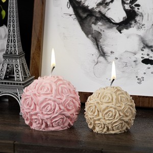 Fleur Silicone Moules Résine Bougie Moule 3D Bloom Rose Pivoine <span class=keywords><strong>Fondant</strong></span> Moule pour Gâteau Au Chocolat Décor Savon Bougie Faisant <span class=keywords><strong>Kit</strong></span> - Product Image 2