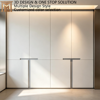 Armoire-penderie modulaire intégrée blanche, écologique, à fermeture douce, avec tiroirs du sol au plafond réglables, style nordique haut de gamme pour appartement