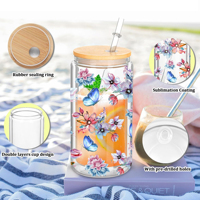 Gobelet de voyage en verre à double paroi de haute qualité, 16 oz, pour voiture, mug à café, bouteille d'eau en verre