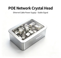 Cat6 STP POE RJ45 Konnektör 8P8C Katı Bakır Pin Nikel Kaplama 3U Altın Kaplama Korumalı Ağ Fişi