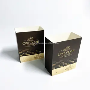 Custom logo Strong material chocolate bar paper sleeve wrapper packaging paper coffee cup with lid and sleeve