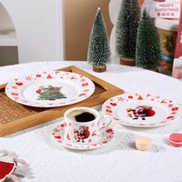Service de table de Noël, nouveau style de Noël, vaisselle et assiettes en céramique pour la maison et la restauration
