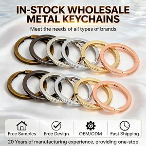 ขายส่งจากโรงงาน ราคาถูก รับทำโลโก้ แบรนด์ ชื่อ แกะสลักลงบนพวงกุญแจเหล็ก/สแตนเลส ป้ายห้อยคอสุนัข วงแหวนกุญแจแบบแบน วงแหวนกุญแจแบบแยกส่วน - Product Image 1