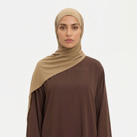 Hijab en jersey liquide personnalisé avec logo brodé, hijab léger et modeste pour femmes musulmanes, OEM ODM