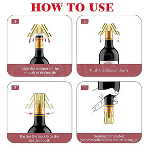 Bouchon de vin de boîte à trous d'avion en acier inoxydable personnalisé avec logo laser Bouchon de <span class=keywords><strong>champagne</strong></span> étincelant réutilisable sous vide - Product Image 4
