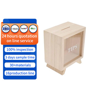 <span class=keywords><strong>Caja</strong></span> <span class=keywords><strong>de</strong></span> sombras <span class=keywords><strong>de</strong></span> madera pequeña personalizada, vitrina transparente para filetes <span class=keywords><strong>de</strong></span> cerdo, hucha, con marco, utilizada para guardar monedas y efectivo - Product Image 1