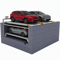 Système de stationnement empilable à deux poteaux pour une seule place, idéal pour les cours de clubs et les sous-sols.