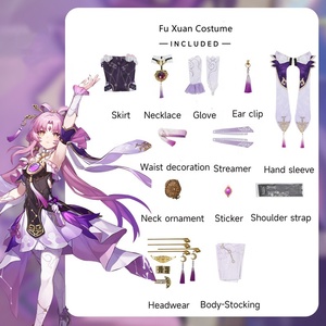 Haute qualité en gros Fuxuan Costume uniforme tissu <span class=keywords><strong>Anime</strong></span> Halloween fête Honkai étoile Rail jeu Cosplay Costume - Product Image 6