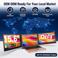15,6 Zoll Dual-Screen Tragbarer Monitor 1080P FHD IPS USB-C Ein-Kabel-Verbindung für Laptop Business OEM ODM Fabrik Großhandel