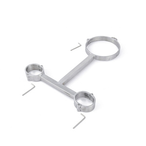 Menottes de collier de retenue d'engrenage BDSM en acier inoxydable pour les jouets fétichistes sexuels Jeux de bondage en corde pour les couples mariés - Product Image 4