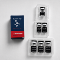 Vente en gros de plateaux pour flacons personnalisés haut de gamme, étiquettes et boîtes de 3 ml, emballages holographiques pour produits peptidiques