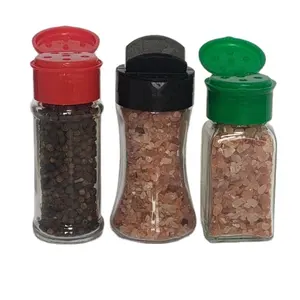 塩シェーカー調味料容器タンクプラスチック蓋付きスパイスガラス瓶