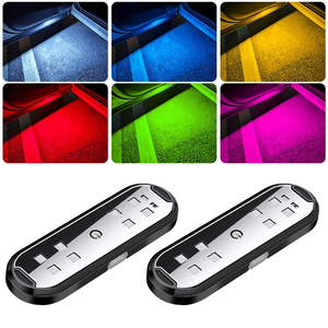 Lampe de bienvenue LED pour portière de voiture avec capteur, lampe de sol à commande magnétique, rechargeable par USB, lumière de signalisation anti-collision - Product Image 1