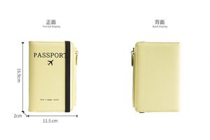 Práctico Porta Tarjetas y Pasaportes de Cuero PU Antimagnético con Cierre, Protector de Boletos - Product Image 4