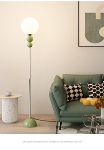 Lampadaire de chevet de chambre à coucher design moderne lampadaires à LED blancs pour la décoration du salon - Product Image 6