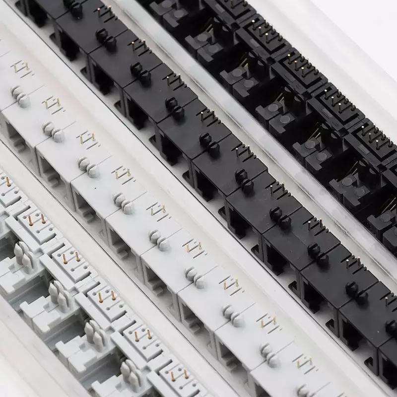 1/2/3/4/6/8พอร์ต Pcb Mount หญิง RJ45 Connector Cat5 Cat5e Cat6 RJ45 8P8C 8P6C ป้องกันหญิง RJ45ซ็อกเก็ต RJ45 Ethernet แจ็ค