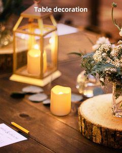 Hot bán 24 gói thân thiện với môi nhựa Flameless trụ cột nến 200 + giờ Pin hoạt động Led điều khiển từ xa giáng sinh Halloween - Product Image 5