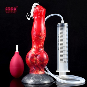 Large Knot Ejaculation <b>Dildo</b> With Sucker Silicone Multi Color Squirting Penis Dog <b>Dildo</b> Sex Toys for Women - Product Image 1
