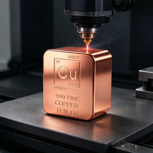 Oferta Especial: Barra de Cobre de Alta Pureza .999, 10 Oz, Cubo de Metal Precioso Coleccionable - Product Image 4
