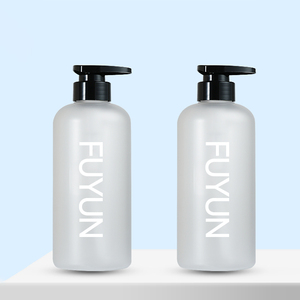 Kunden spezifische 300ml 500ml PET Kunststoff gefrostete Kosmetik flasche 9oz 15oz Schwarz Weiß Pumpe für Körper hautpflege Serum Gesichts maske Shampoo - Product Image 5