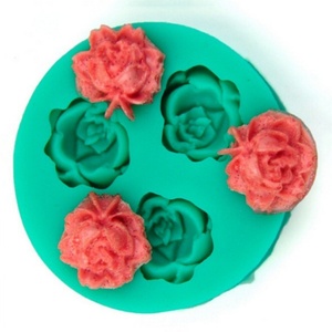 Molde de Silicona TangChu Multiestilo Serie Rosa Cuadrada para Fondant, Chocolate, Decoración Floral, Molde DIY para Velas Aromáticas - Product Image 4