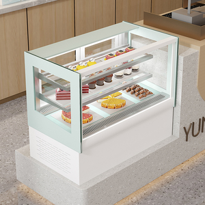 Tủ trưng bày bánh kem, trà sữa, sushi cỡ thương mại, làm mát bằng không khí, một ngăn, để bàn di động - Product Image 3