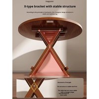 Mesa de Comedor Redonda Plegable Versátil con Tapa de Cristal, Moderna y Funcional para Cocina, Sala de Estar y Exterior