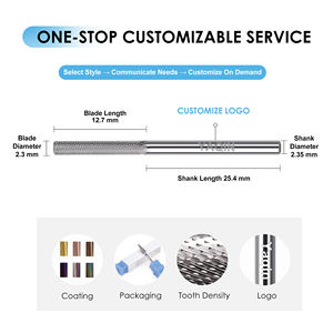 3xf Foret de sécurité en carbure de tungstène pour enlever les cuticules des ongles morts 3/32 ''pour lime <span class=keywords><strong>à</strong></span> ongles électrique - Product Image 2