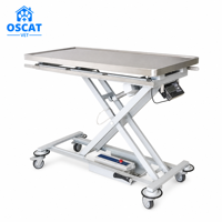 Table d'opération électrique vétérinaire OSCAT pour chiens, hauteur réglable, commande par pédale, mobile, intérieur/extérieur, 304