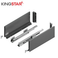 Glissières de tiroir sous-montées Kingstar à fermeture amortie, système de tiroirs fins, quincaillerie de meubles, accessoires de placards